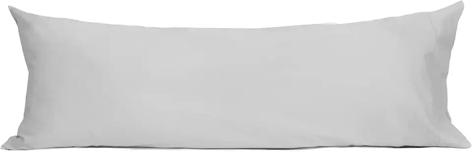 Sunflower Body Pillowcase Cotton Long Pillow Cover 1 Pack, Ash