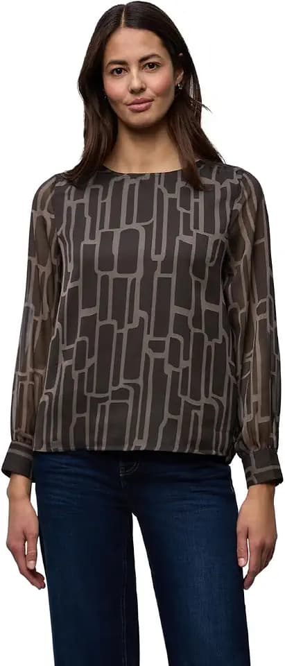 Street One Damen Gemusterte Chiffon Bluse