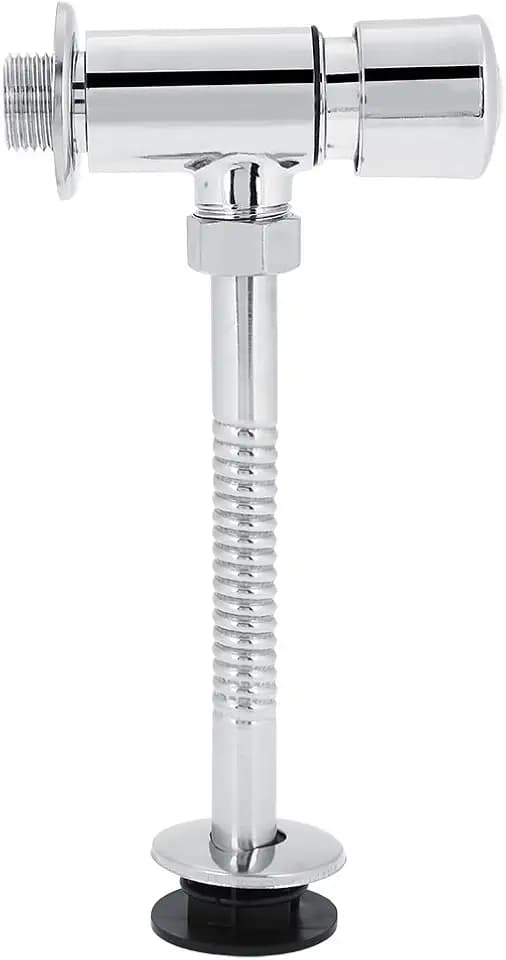 Urinal-Spülventil Strapazierfähiges Urinal-Spülventil aus Zinklegierung, Toilettenspülventil, Bidet-T-Adapter aus Metall mit Absperrventil, Hybrid-Faser-Polymer-verstärktes Design, Handdrückendes Spül