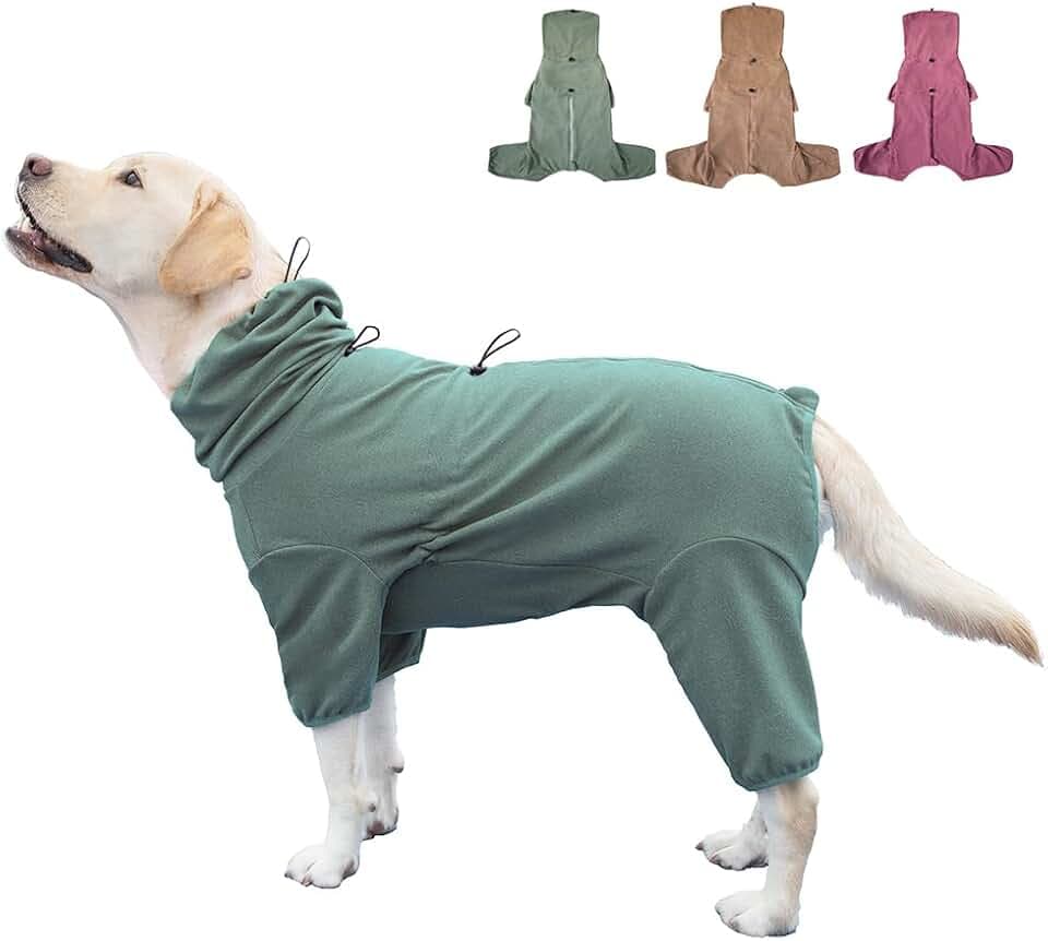 Dog Pajamas for Large Dogs,Extra Large Stretch, Suitable for Adult, Medium-Sized Dogs, Large Pet Jumpsuit Four-Legged Dog Clothes, Pet Clothing. (Green Color, 4XL)