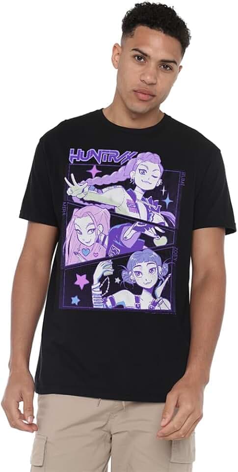 K-Pop Demon Hunters - Anime Huntrix Huntr/X Unisex T-Shirt, Black