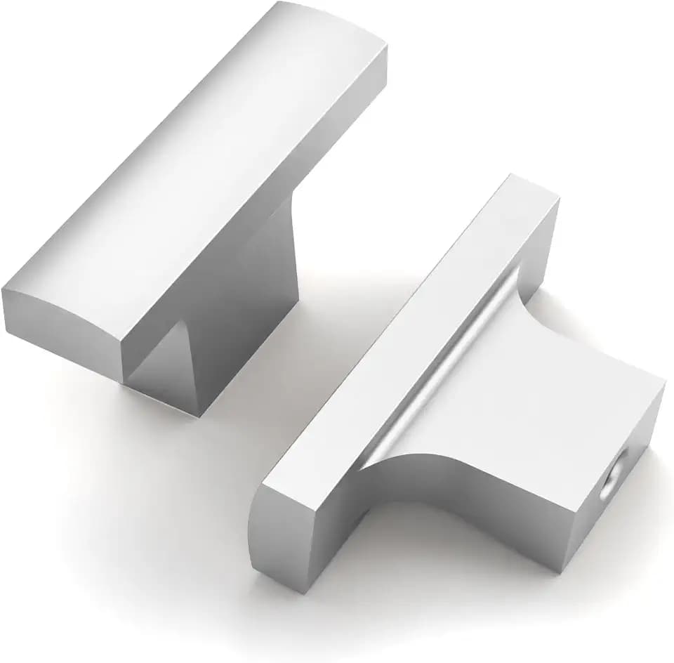 Asidrama 10 Pack Polished Chrome Kitchen Cabinet Knobs - Dresser & Drawer Knobs - Zinc Cabinet Hardware