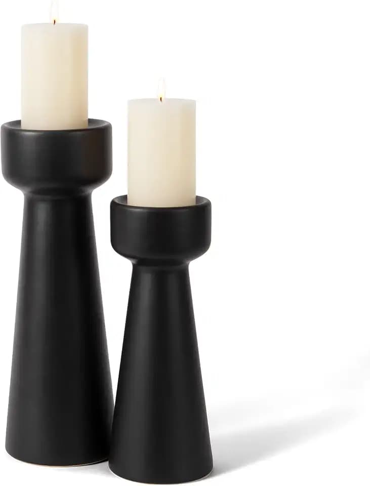 Kerzenhalter aus Keramik Kerzenständer S&L 2 Stück