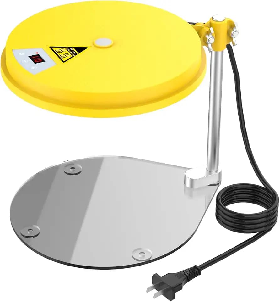 45W Hühnerstall Heizung, Wärmeplatte Küken mit LED-Licht und Digitalanzeige, für 15-20 Küken, Einstellbare Temperatur (10–65°C), Geeignet für Haustiere, Küken, Kaninchen, Nutztiere
