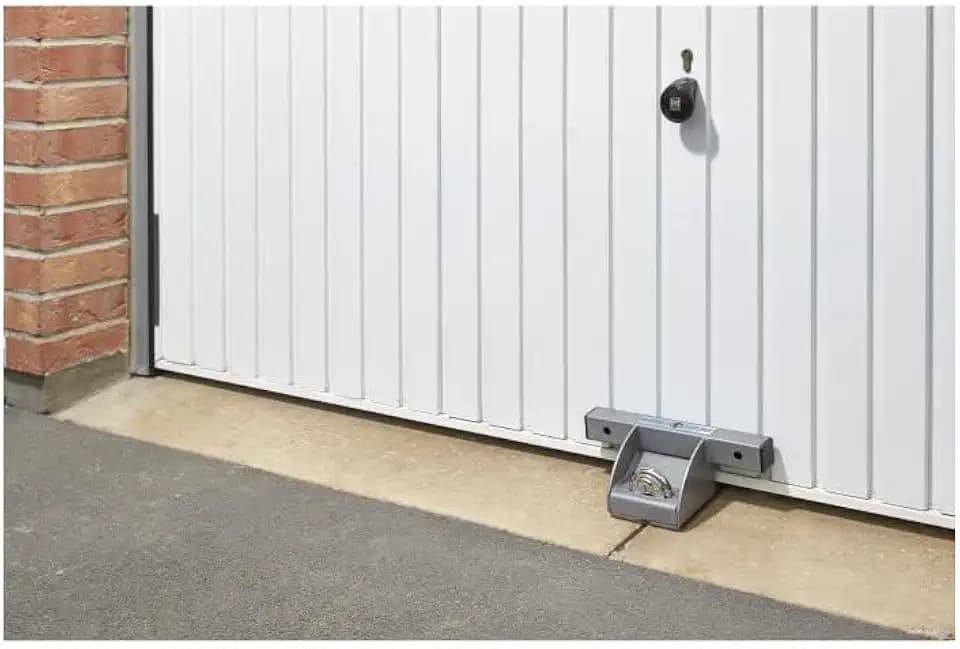 Mottez A082C Diebstahlsicherung für Garagentor, Silber