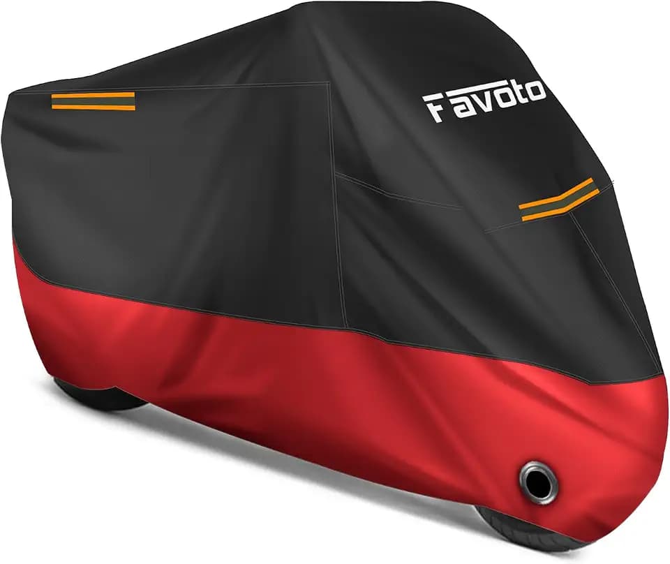 Favoto Motorcycle Cover Waterproof Outdoor Motorcycle Cover Heavy Duty