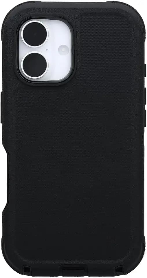 Defender Case Compatible with Samsung iPhone 16 Black Phone Case for Defender 16