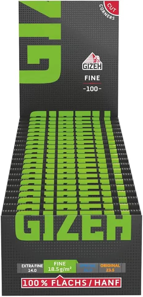 GIZEH BLACK Fine Papers, 18,5 g/m² – 20 Heftchen á 100 Blatt
