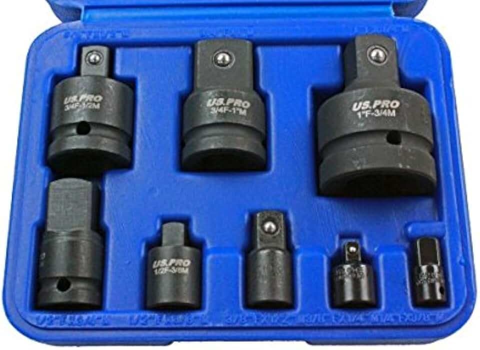 US Pro 1488 Schlagschrauber Nuss Adapter-Satz 8-tlg. 1/4"-1" Reduzierstück Steckschlüssel