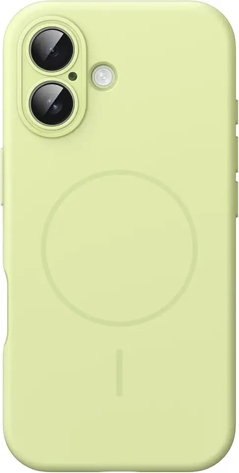 JETech Magnetic Silicone Case for iPhone 17, Green