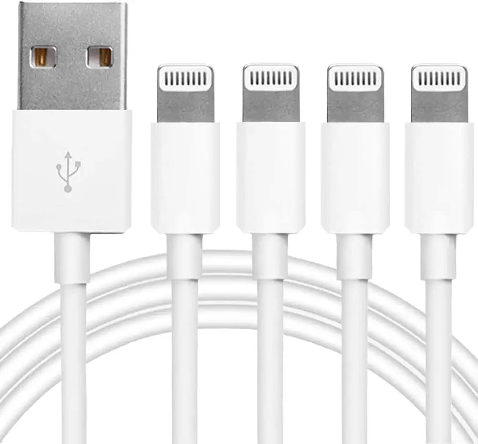 4Pack Original Apple MFi Certified Charger Lightning to USB Charging Cable Cord Compatible iPhone 14/13/12/11 Pro/11/XS MAX/XR/8/7/6s Plus,iPad Pro/Air/Mini,iPod Touch (6ft)