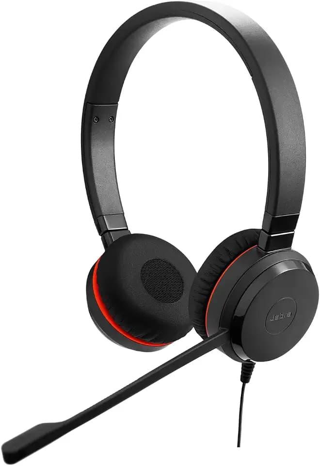 Jabra Evolve 30 II (2025 Edition) Wired Dual-Ear Headset with Mic, Black