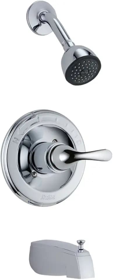 Delta Classic 13 Series 5-Setting Bathtub and Shower Faucet Set, Chrome Shower Head and Handle Set, Valve Trim Kit, Chrome T13420 (Valve Not Included)