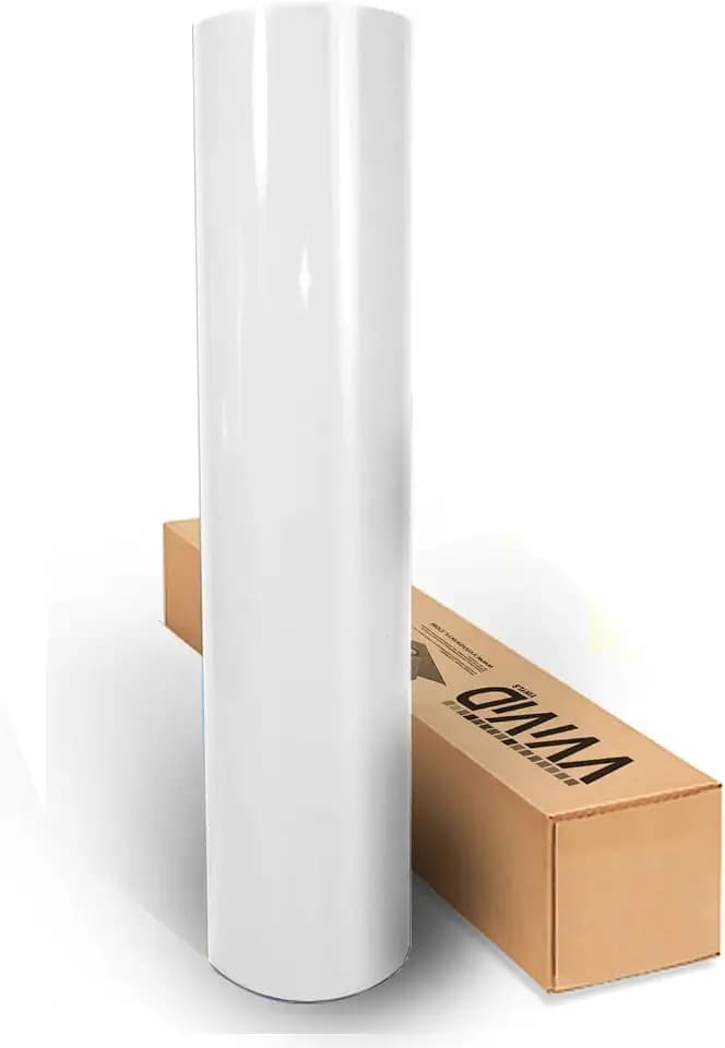 VViViD White High Gloss Realistic Paint-Like Microfinish Vinyl Wrap Roll XPO Air Release Technology (20ft x 5ft)