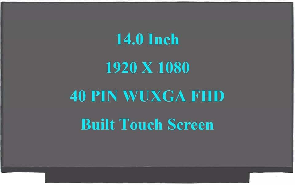 New NV140FHM-T09 V8.1 SD11J53862 5D11J53859 5D11J53861 Replacement Laptop FHD 40 pin 14in LCD Touch Screen Digitizer Display Panel for BOE0A38, for Lenovo Thinkpad T490 T490s T495 T495s
