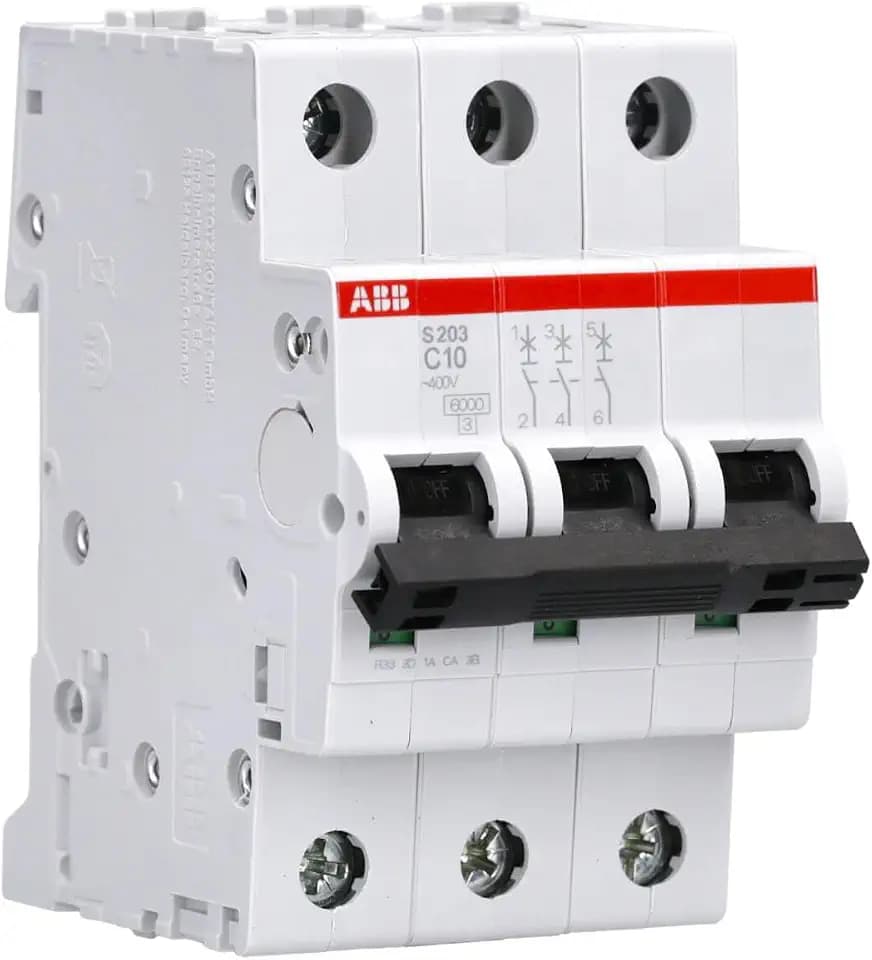 ABB 2CDS253001R0104 S203-C10 Sicherungsautomat Leitungsschutzschalter 1STK | Charakteristik C - 6 kA Schaltvermögen - Hutschienenmontage - Zuverlässige Industriequalität - 2CDS253001R0104