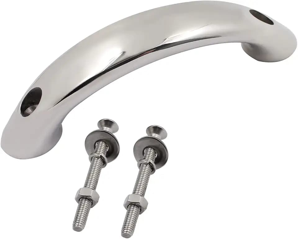 SHENGHUISS 6.5"(165MM) Boat Grab Handle Solid 316 Stainless Steel Marine Grade Heavy Duty Grab Bar Handrail W/Screws