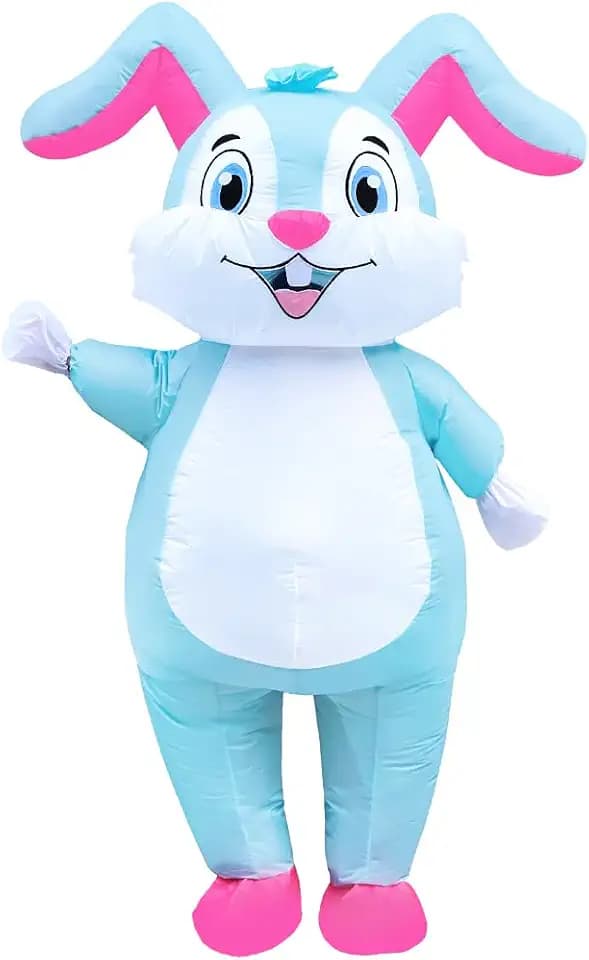RHYTHMARTS Osterhase aufblasbare Kostüm Aufblasbare Kaninchen Kostüme Erwachsene für Halloween Weihnachten Ostern