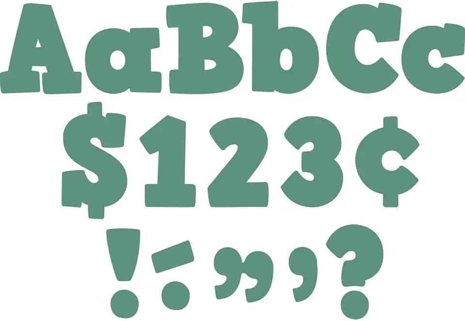 Teacher Created Resources Eucalyptus Green 4" Bold Block Letters Combo Pack (TCR8693)