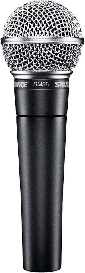 Shure SM58-LC Dynamisches Gesangsmikrofon mit Nierencharakteristik, pneumatischer Stoßdämpfer, integriertem Poppfilter, A25D Mikrofonklammer, 3-poligem XLR-Anschluss, ohne Kabel (SM58-LCE)