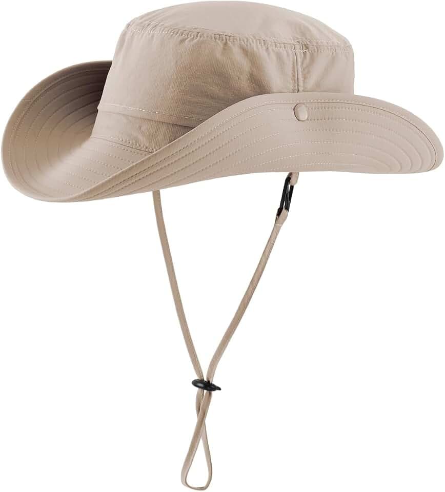 Herren UPF 50+ Sonnenhut – Breiter Rand, UV-Schutz Safari Hut, wasserabweisender Boonie Hut.