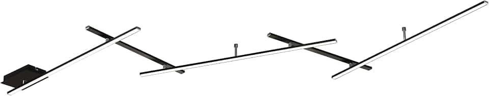 Trio Leuchten LED Deckenleuchte Indira 674610532, Metall Schwarz matt, inkl. 3x 6 Watt & 2x 3,5 Watt LED, Switch Dimmer