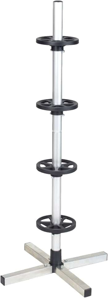 cartrend Felgenbaum, für mehr Platz in der Garage, mittels Stecksystem aufgebaut, Reifenständer für die Lagerung von 4 Autoreifen mit Felgen, bis Reifenbreite 225 mm