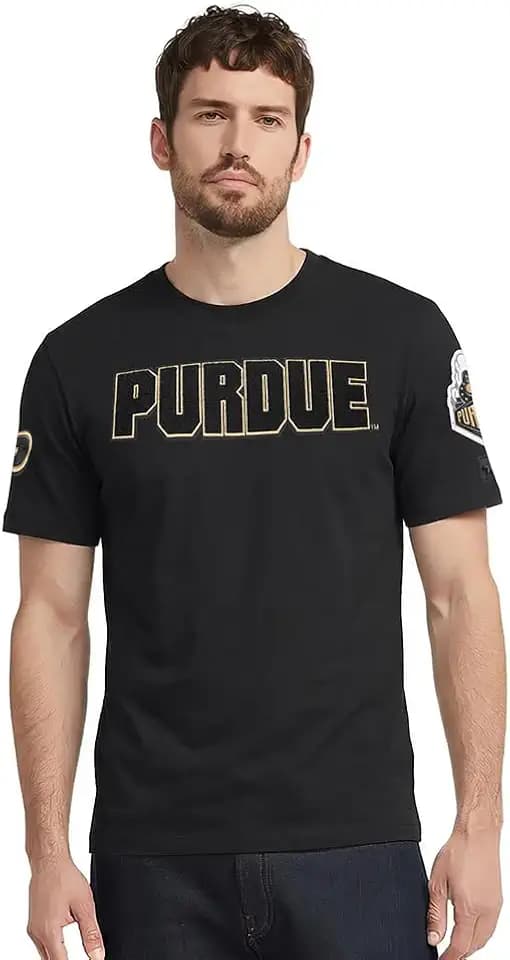 Pro Standard Mens Purdue University Classic Chenille Short Sleeve Tee Black M