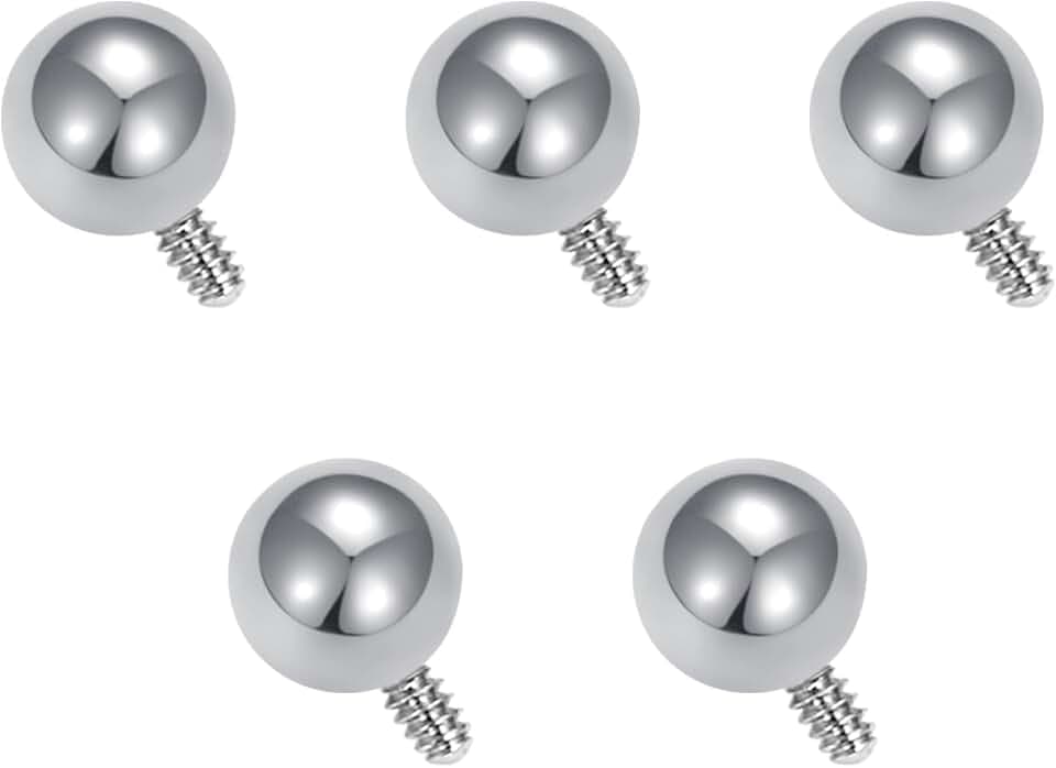 D.Bella Replacement Balls Surgical Steel Piercing Balls for Belly Navel Nipple Tongue Industrial Barbell Nose Septum Lip Eyebrow Ear Rings Body Piercing Jewelry Patrs