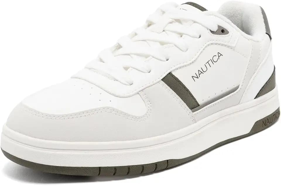 Nautica Men's Casual Lace-Up Sneakers, Stylish Oxford Walking Shoes - Lightweight, Comfortable, Versatile Everyday Footwear