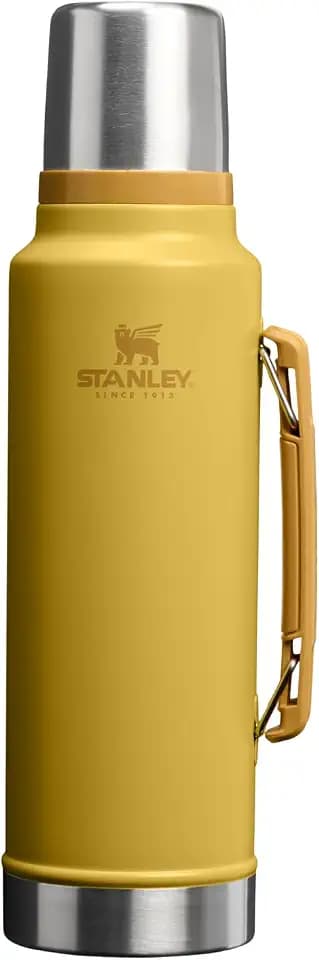 Stanley Classic Legendary Vacuum Bottle 1.5 qt | Wide Mouth with Leakproof Cup Lid | Keep Drinks Hot or Cold | Packable for Travel | Insulated Stainless Steel Thermos | BPA-Free | Dijon