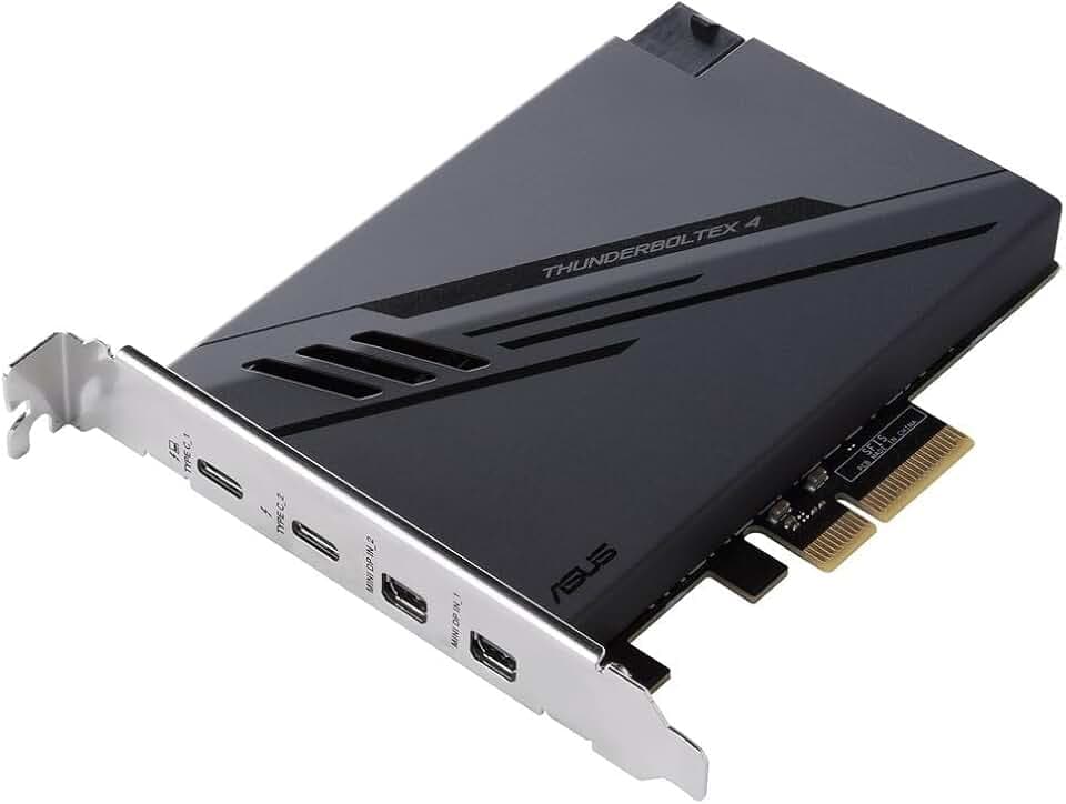 Asus ThunderboltEX 4, Desktop, Windows 10/11 - Adapter - PCIe 3.0 x4 - Thunderbolt 4 x 2, 90MC09P0-M0EAY0