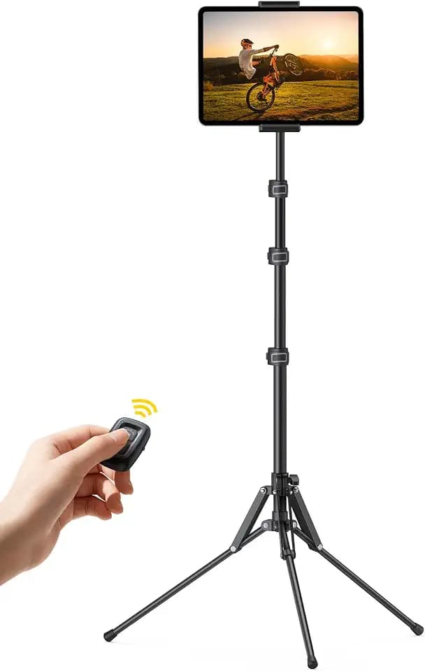 Lamicall Tablet Floor Tripod Stand 64.9" Fast Adjustable Height iPad Holder