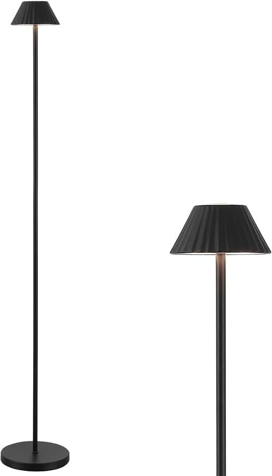 JONATHAN Y Mallory 44" Cordless Rechargeable LED Metal Floor Lamp, Black