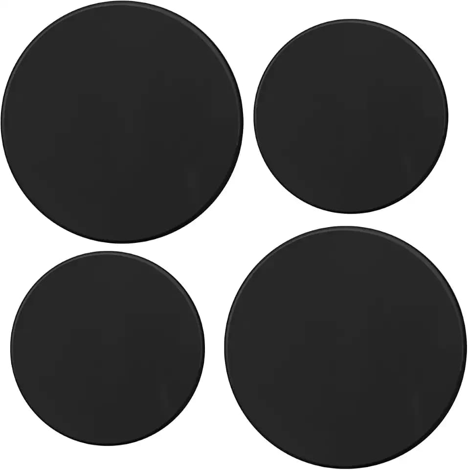 Reston Lloyd Electric Stove Burner Covers, Set of 4, Black, 10" x 0.5" x 10" (length x width x height)