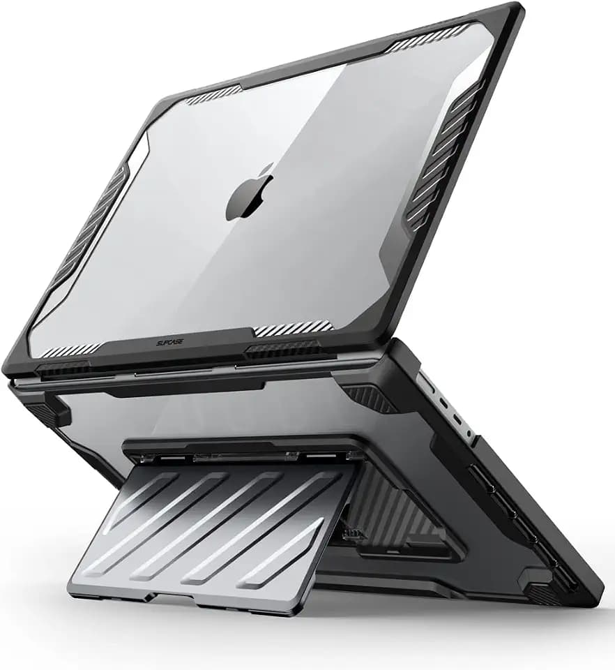 SUPCASE for MacBook Pro 16 Inch Case with Adjustable Stand 2021-2026, Black