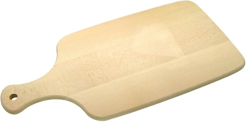 Fackelmann Griffbrett, Küchenbrett aus Buchenholz, Servierbrettchen (Farbe: Braun), Menge: 1 Stück