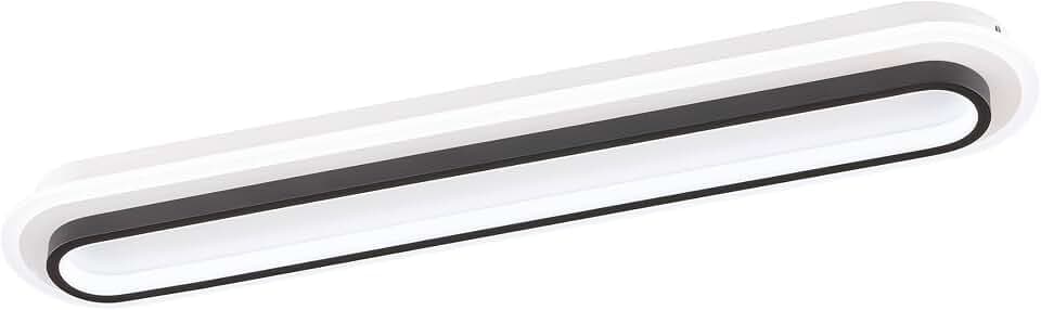 Fischer & Honsel | Deckenleuchte, Blithe | weiß| / sandschwarz| L: 80,00 cm, B: 15,00 cm| Ausl. Decke: 6,50 cm| 3 Stufen-dimmber (ü. Wandschalter)| 1x LED 39,0 Watt 2700 | 4600 lm| 21308