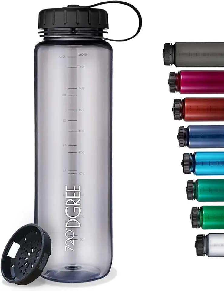 720°DGREE Trinkflasche “simplBottle“ - 500ml, 1l, 1,5l - Deine Auslaufsichere Wasserflasche - Die perfekte Sportflasche für Sport, Gym, Fitness, Fahrrad, Kinder, Schule & Büro - BPA-Frei