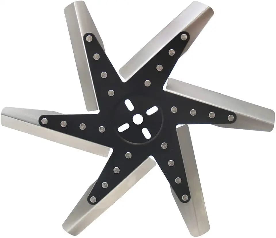 Derale 19117 17" High Performance Stainless Steel Flex Fan Standard Rotation,Black