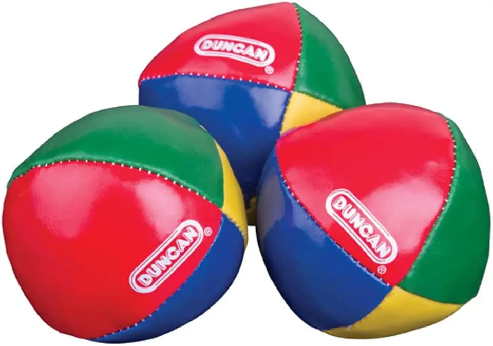 Duncan Toys Juggling Balls, 3 Pack, Vinyl Circus Balls, Multicolor