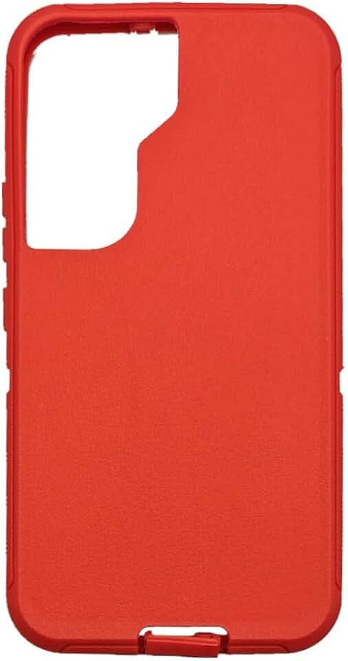 Replacement TPE Rubber Outer Skin Compatible with Otterbox Defender Case for Samsung Galaxy S22 (Red)