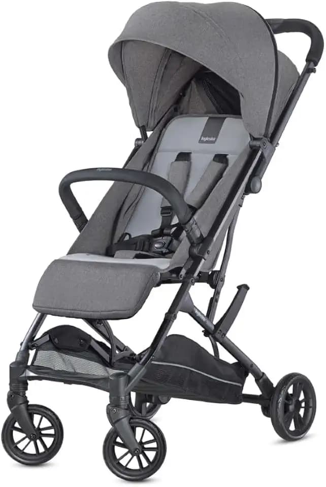 Inglesina Sketch Kinderwagen Leicht und Kompakt, Grau, Bequem, bis zu 17kg, Einhand-Faltung, UPF 50+