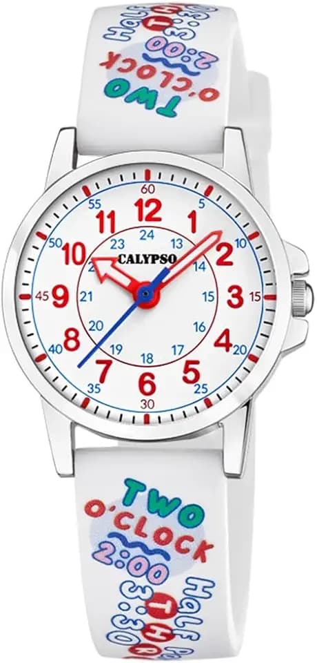 Calypso Mädchenuhr Analog aus Kautschuk Weiß