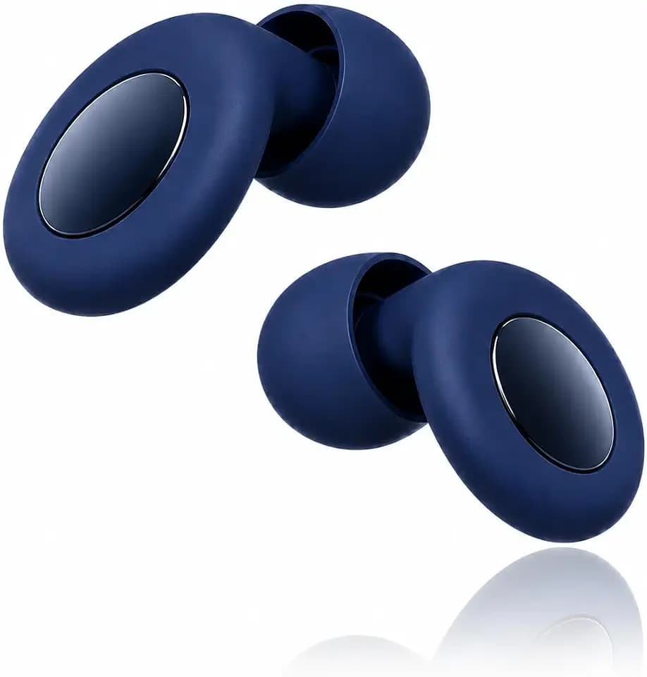 Ohrstöpsel zum Schlafen, Weiche Ear Plugs for Sleep mit 35 dB Geräuschreduzierung, Ohrenstöpsel für die Nacht mit 8 Ohrstöpselaufsätzen in 4 Größen, Waschbar und Wiederverwendbar, Blau