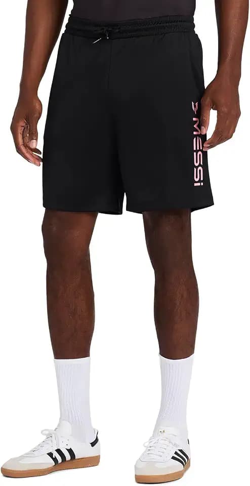 Messi Men's Lifestyle Vertical Icon Shorts with Drawstring, Comfortable Fit