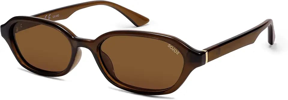 SOJOS Retro Rectangle Polarized Sunglasses for Women Men SJ2629