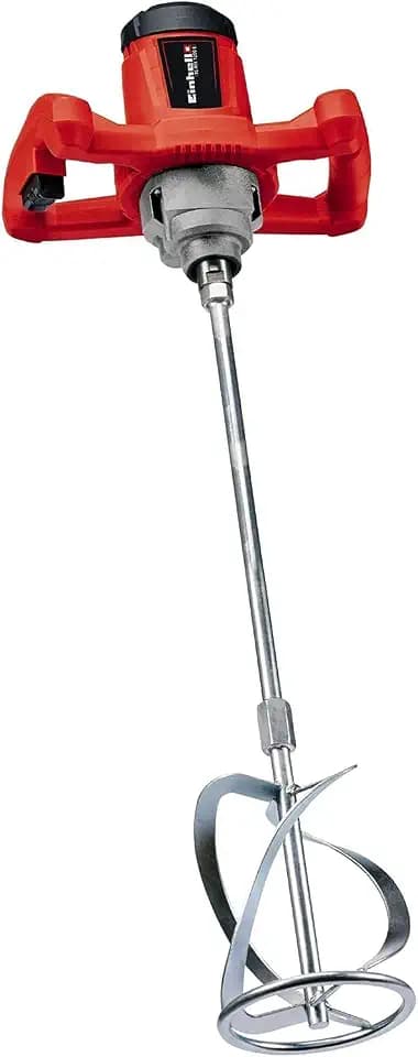 Einhell Farb-Mörtelrührer TC-MX 1200 E (1.200 W, 680 min-1, kompakte 1-Gang-Maschine zum Mischen zähflüssiger Materialien, Drehzahl-Elektronik, ergonomische Handgriffe, M14-Gewinde, inkl. Rührer für M
