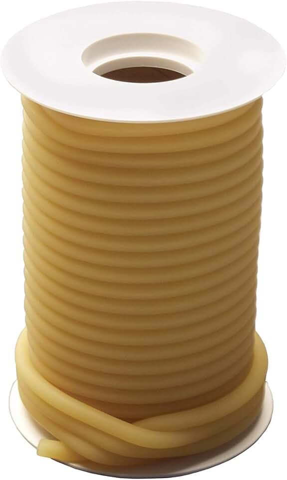 Surgical Tube Natural Rubber Latex Tubing 50ft Roll 1/4" Inner Diameter x 1/8" Wall x 1/2" Outer Diameter - Made in USA