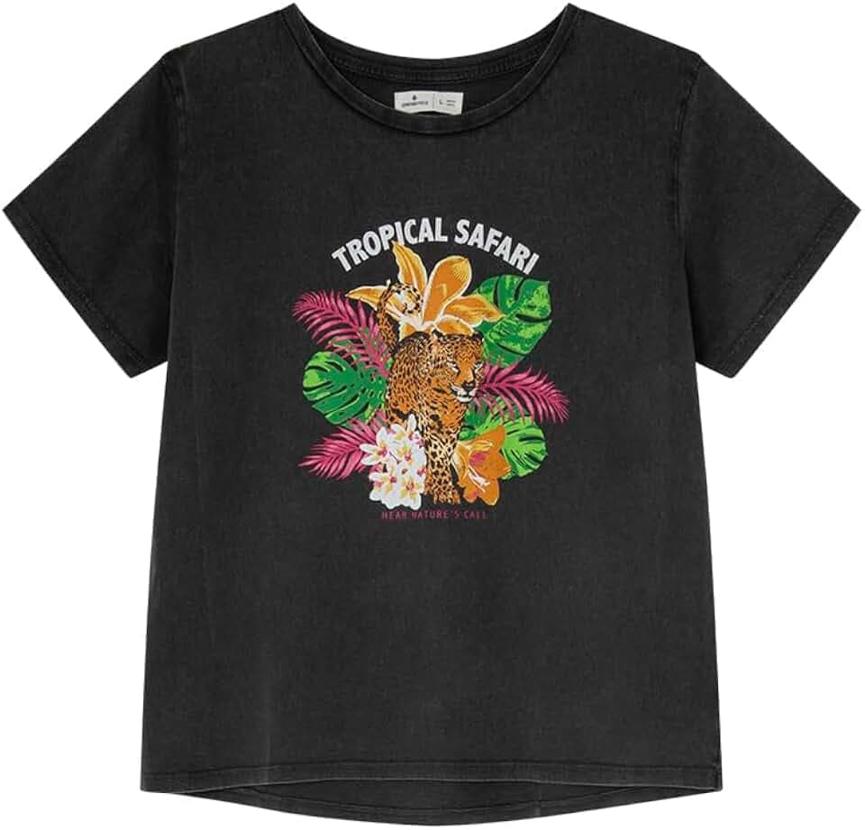 Springfield Damen Modern T-Shirt „Tropical Safari“